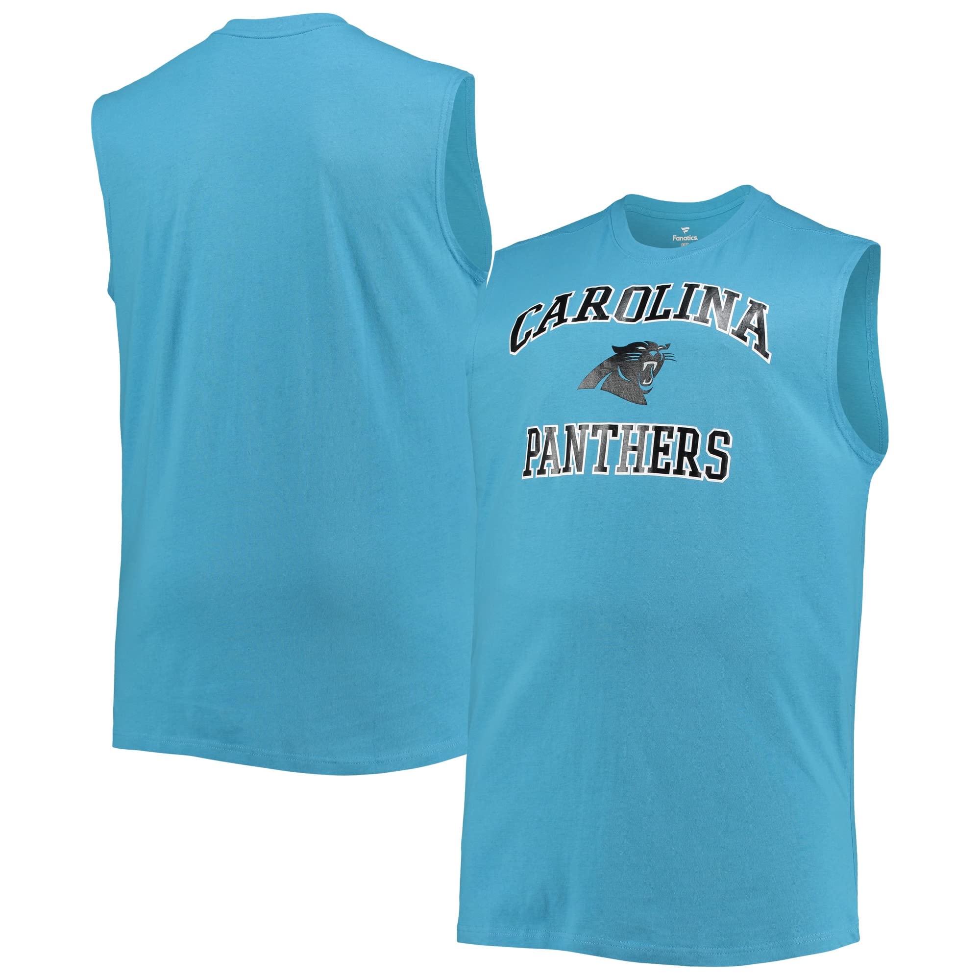 PROFILE Men's Blue Carolina Panthers Big & Tall Muscle Tank Top - NFL Fan Gear for Game Day, Workouts & Summer Outfits
