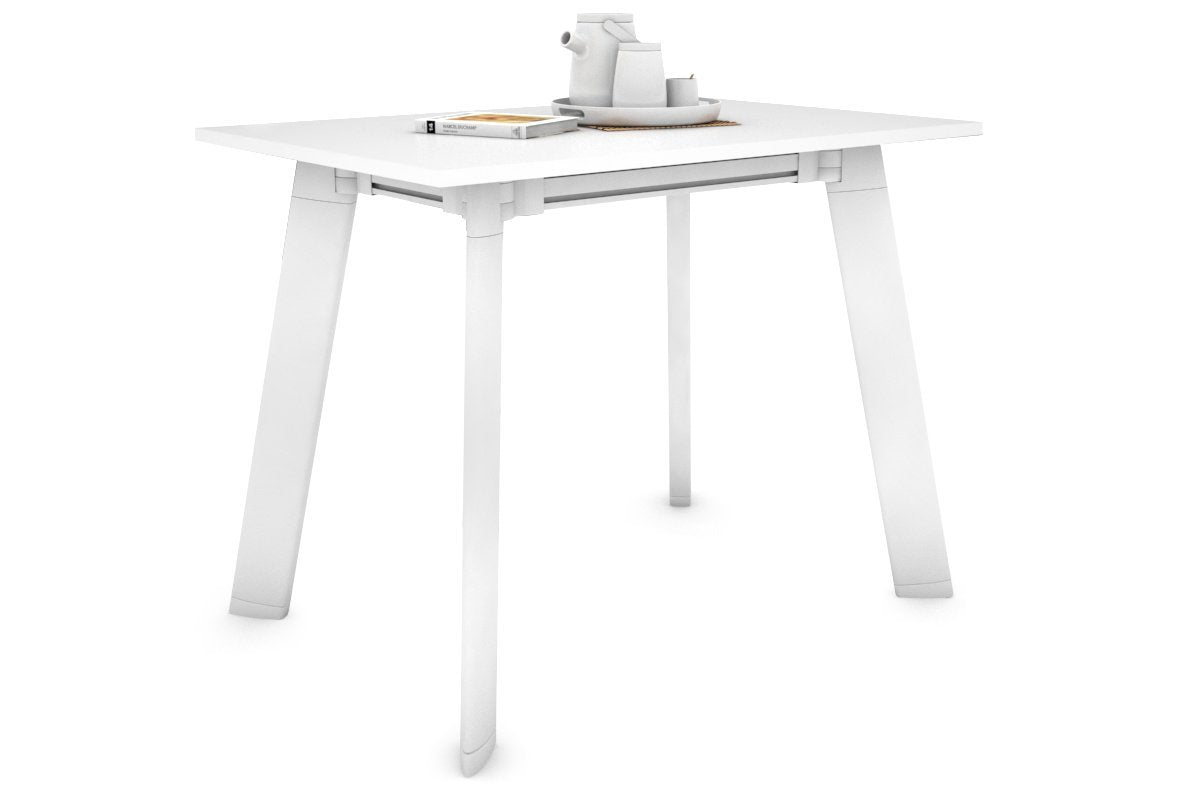 White Rectangle Switch Dry Bar Table Frame - Sturdy & Modern Bar Table for Home, Office, or Commercial Use - Perfect for Dining, Entertaining, or Workspace Setup