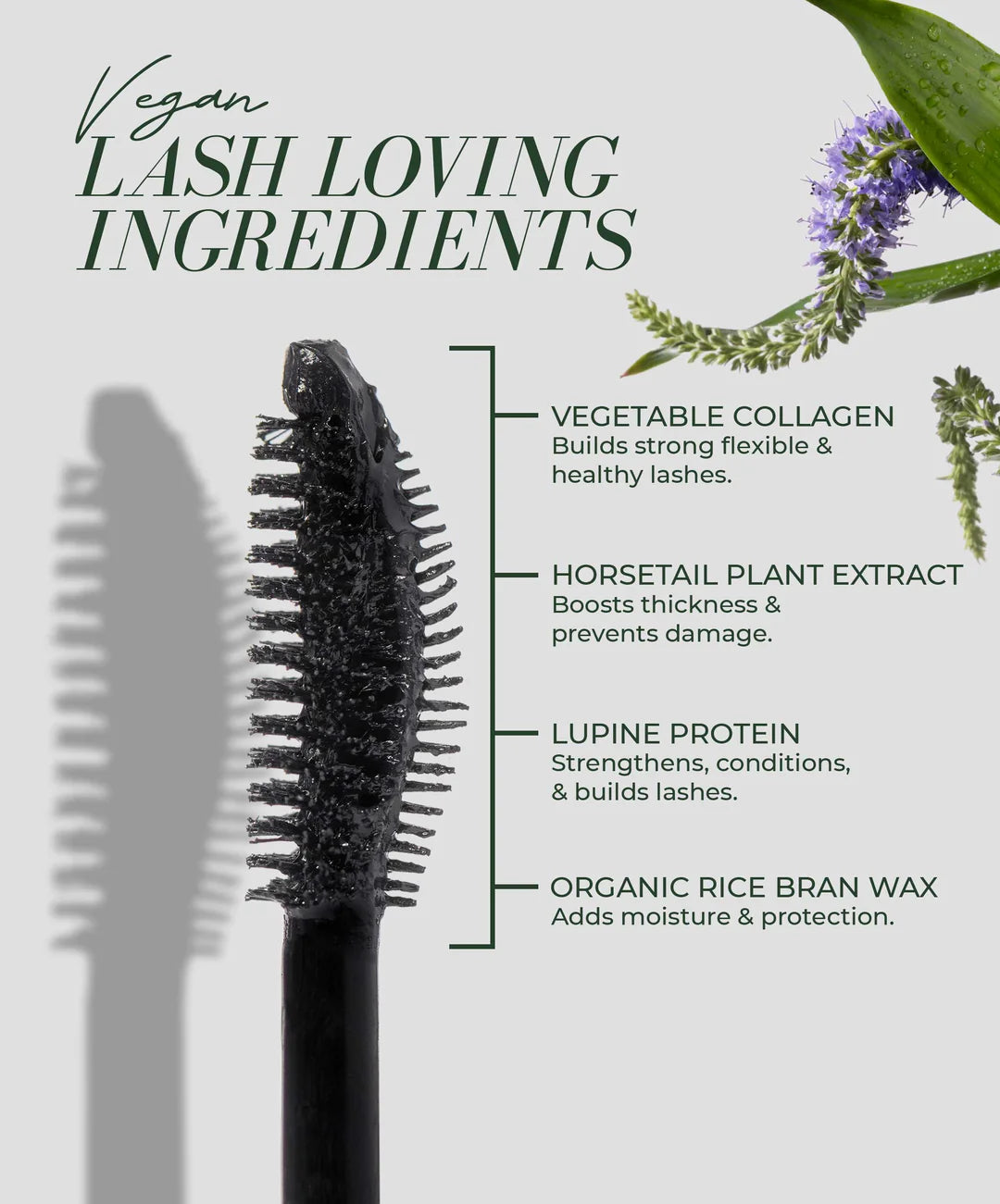 Fitglow Beauty Vegan Good Lash + Mascara - Cruelty-Free Volumizing & Lengthening Mascara for Natural Lashes | Perfect for Everyday Wear & Special Occasions