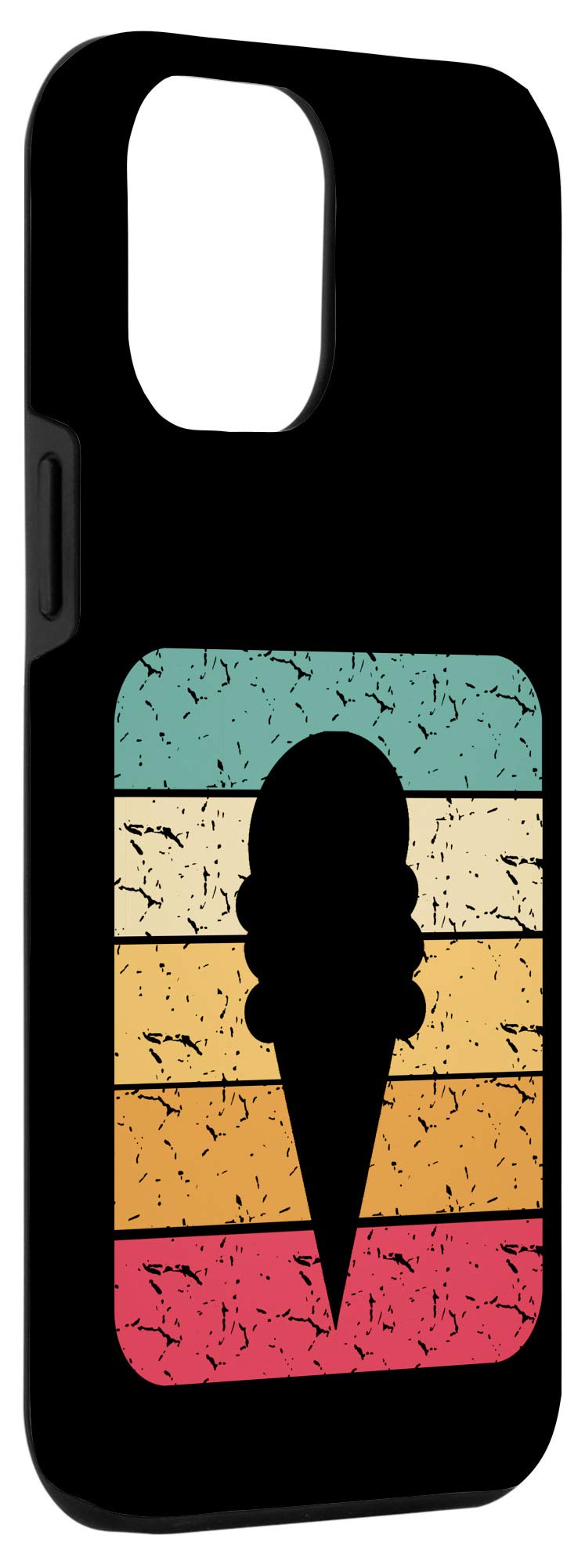 Vintage Ice Cream Cone iPhone 12 Pro Max Case - Retro Silhouette Design Protective Cover - Perfect Gift for iPhone Lovers & Ice Cream Enthusiasts - Great for Summer, Beach Trips & Birthday Presents