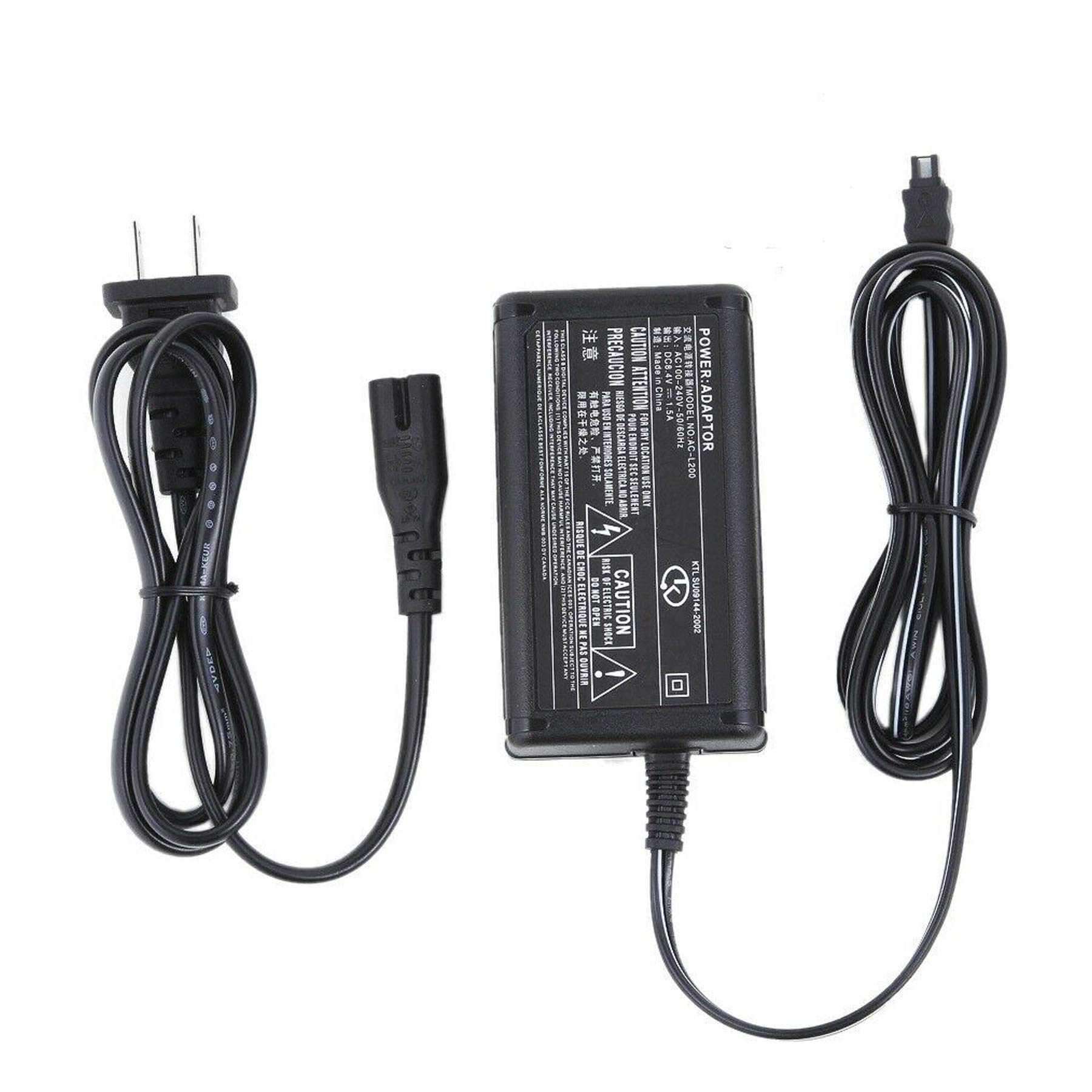 Canon VIXIA HF R200 HF R300 HF R400 HF R500 Camcorder AC Power Adapter Charger - 6.5ft Wall Power Supply Cord with DC-in Plug - Replacement Charger for Video Camera - Perfect for Home Recording & Travel Vlogging