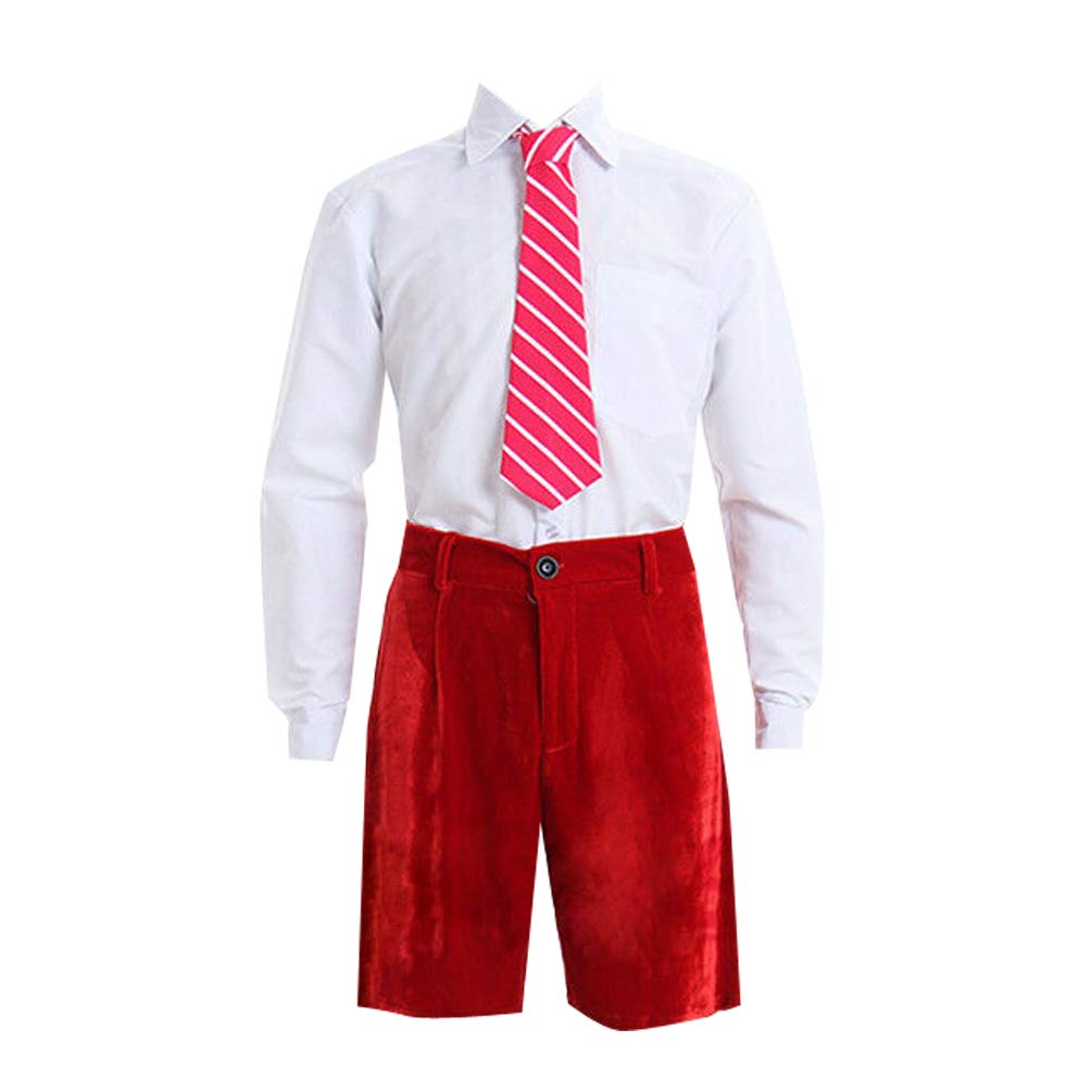 Men's Red Fancy Costume Suit - Elegant Party Outfit for Halloween, Cosplay & Formal Events | Premium Quality Adult Dress Up Attire