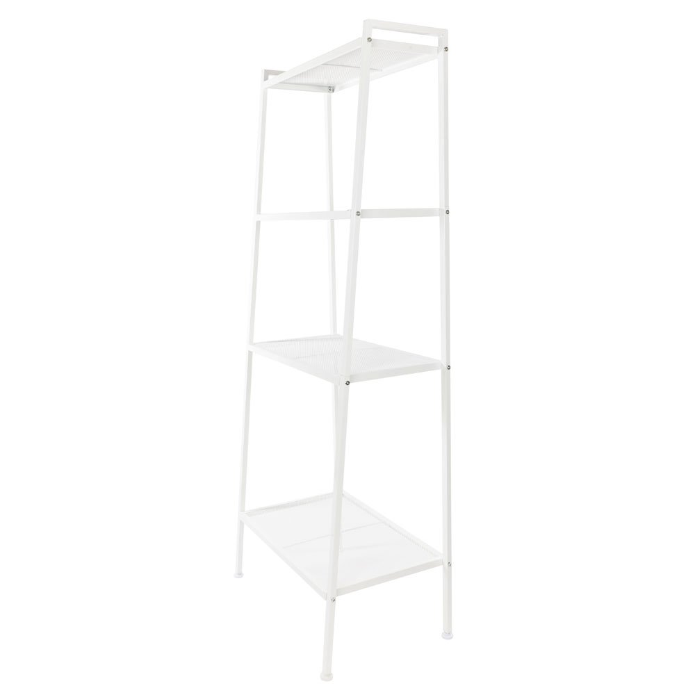 4-Tier Ladder Shelf Bookcase - Free Standing Wooden Storage Shelf for Home Office Decor, Bookshelf & Flower Display (Ivory White) - Perfect for Living Room, Bedroom, Study & Small Space Organization