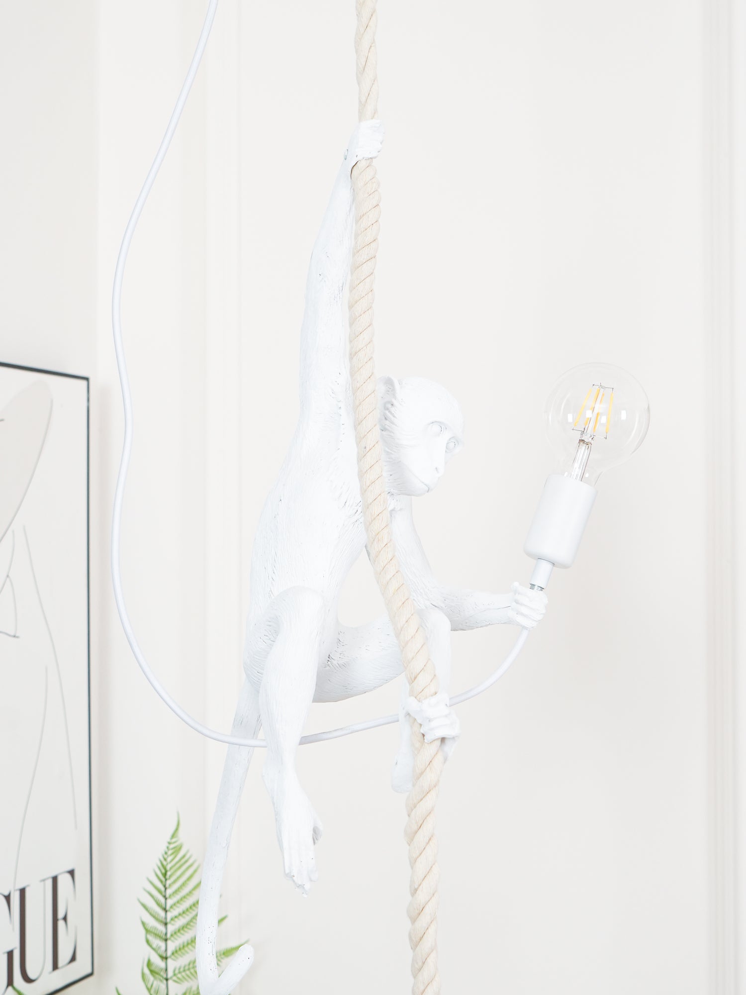 Stylish Monkey Pendant Light - Handmade Boho Decor for Living Room, Bedroom & Nursery - Unique Animal-Themed Ceiling Lighting Fixture for Home Decor