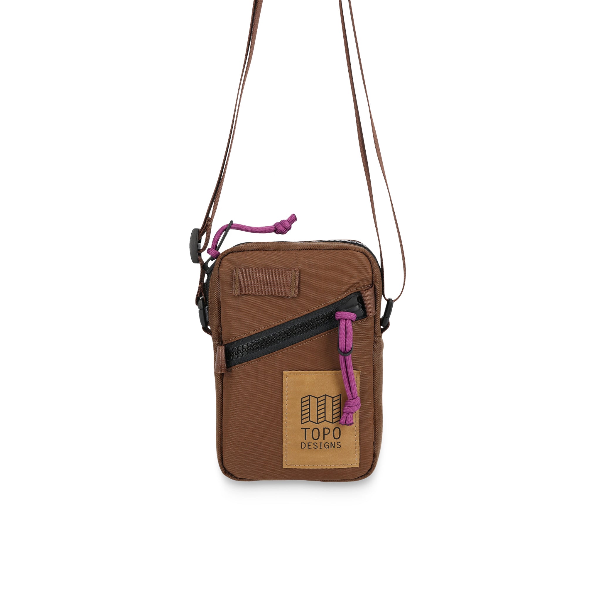 Topo Designs Mini Shoulder Bag for Women & Men - Lightweight Durable Crossbody Sling Bag in Cocoa Brown - Perfect for Travel, Hiking, and Everyday Use