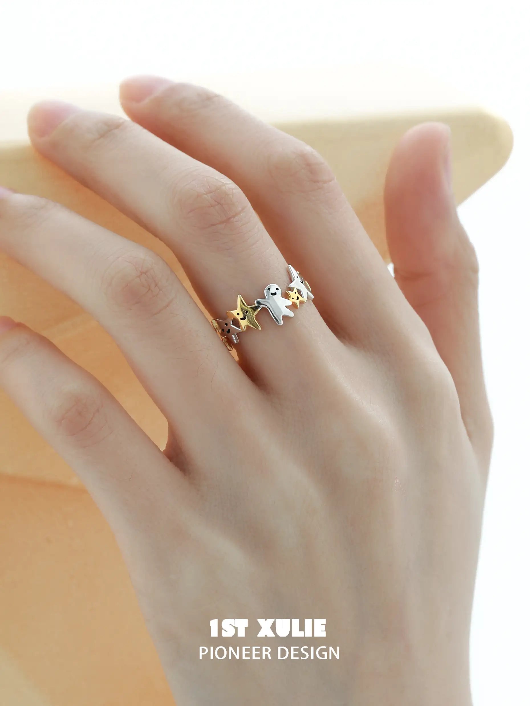 Wishtar S925 Sterling Silver Star Ring for Women - Elegant & Dainty Zodiac Jewelry - Perfect for Gifts, Birthdays, and Everyday Wear