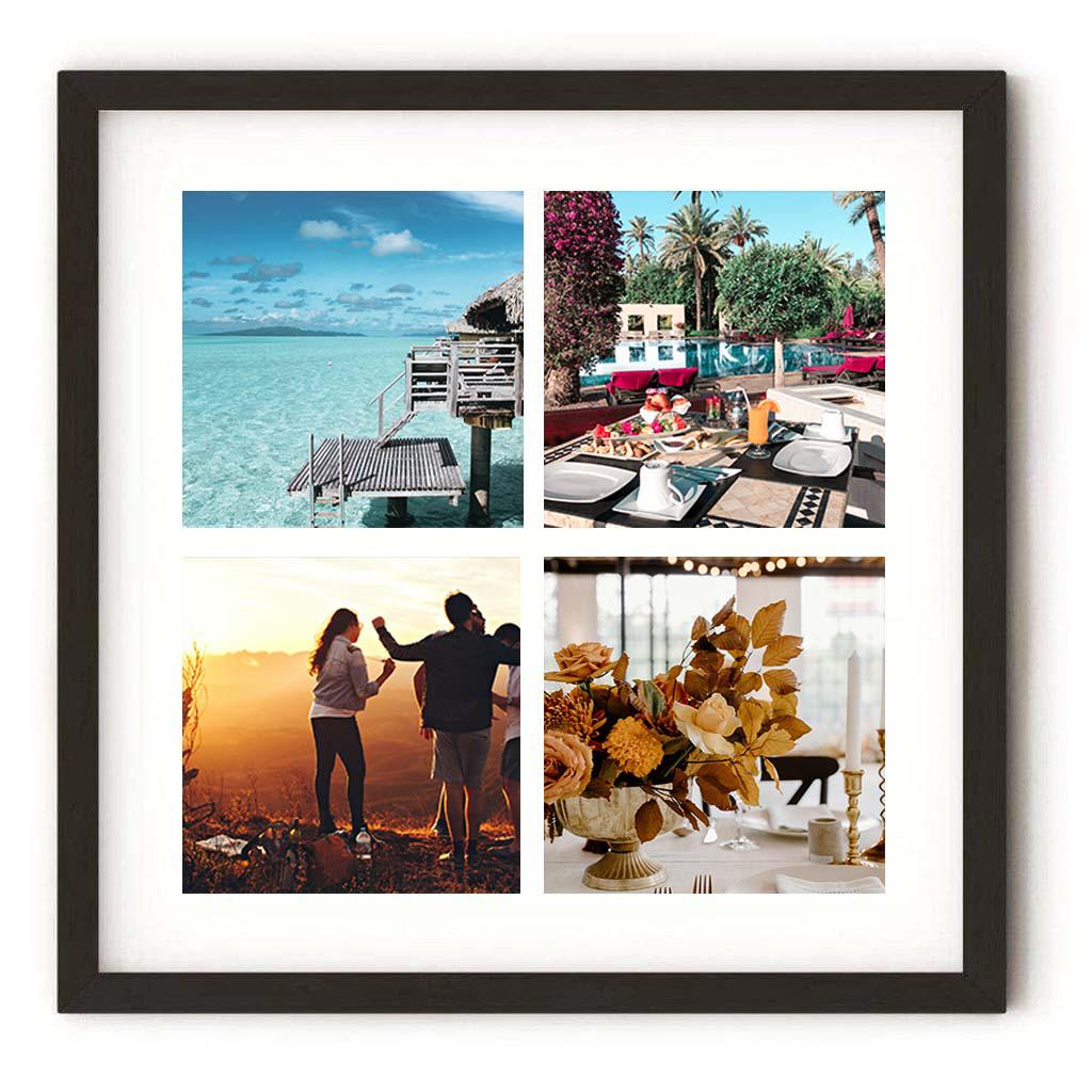 30x30 cm Multi Aperture Photo Frame Collage - Perfect for Wall Decor, Living Room, Bedroom & Office Display