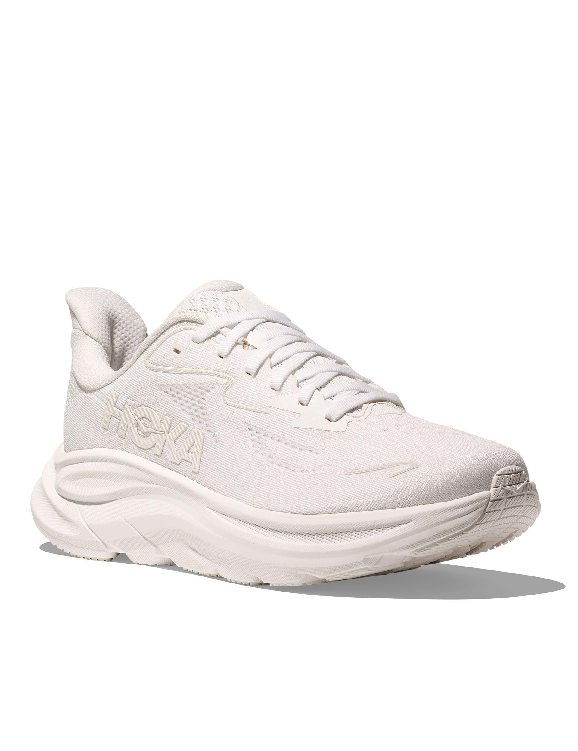 HOKA Clifton 10 Running Shoes for Men & Women - Lightweight White Cushioned Sneakers for Road Running, Jogging & Daily Wear