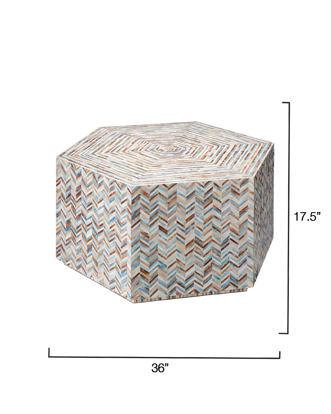 Modern Hexagon Coffee Table - Mid-Century Style Wooden Accent Table for Living Room | Perfect for Small Spaces, Home Decor & Coffee Lovers