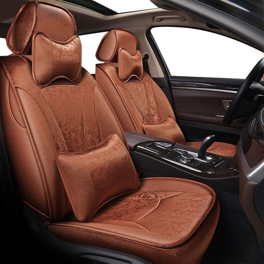 Premium Custom PU Leather Car Seat Covers Full Set with Flax Lining - Universal Fit for Subaru Tribeca, Forester, Impreza, XV, Outback & Legacy (2017 Models) | Durable Protection & Comfort for Daily Commutes, Road Trips & Family Adventures (Color 5)