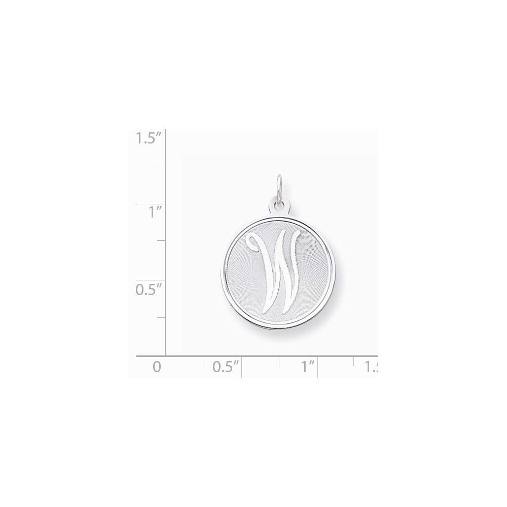 Roy Rose Jewelry Sterling Silver Initial Letter W Charm Pendant - Elegant Monogram Necklace for Women, Perfect for Gifts, Anniversaries & Everyday Wear