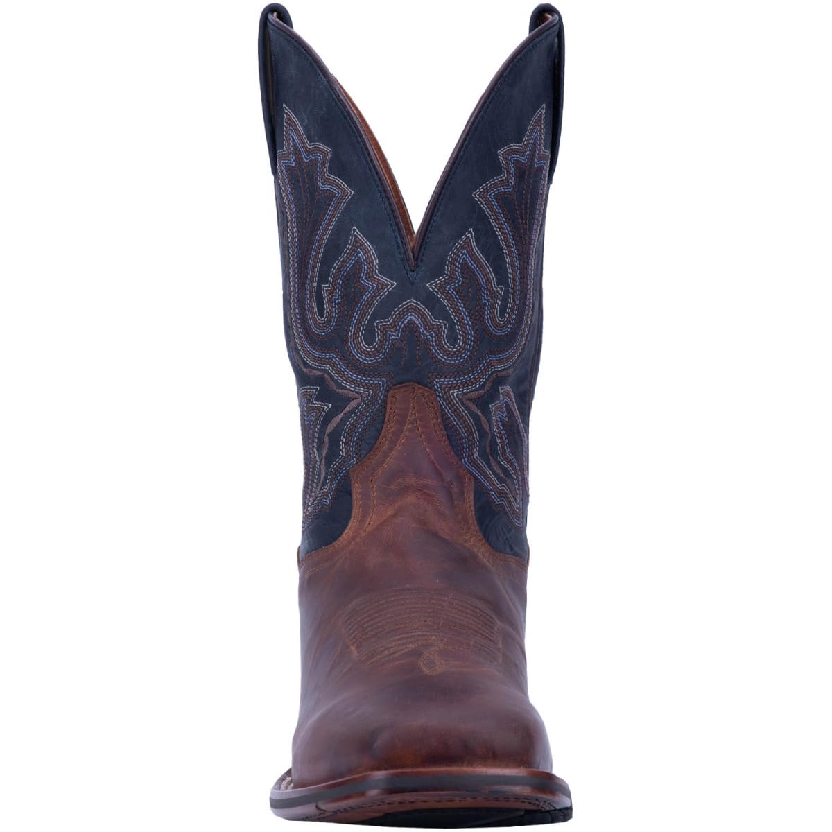 Dan Post Men's Winslow Embroidered Square Toe Casual Boots - Mid Calf Western Boots for Men in Blue & Brown | Perfect for Cowboy Style, Country Wear & Everyday Comfort