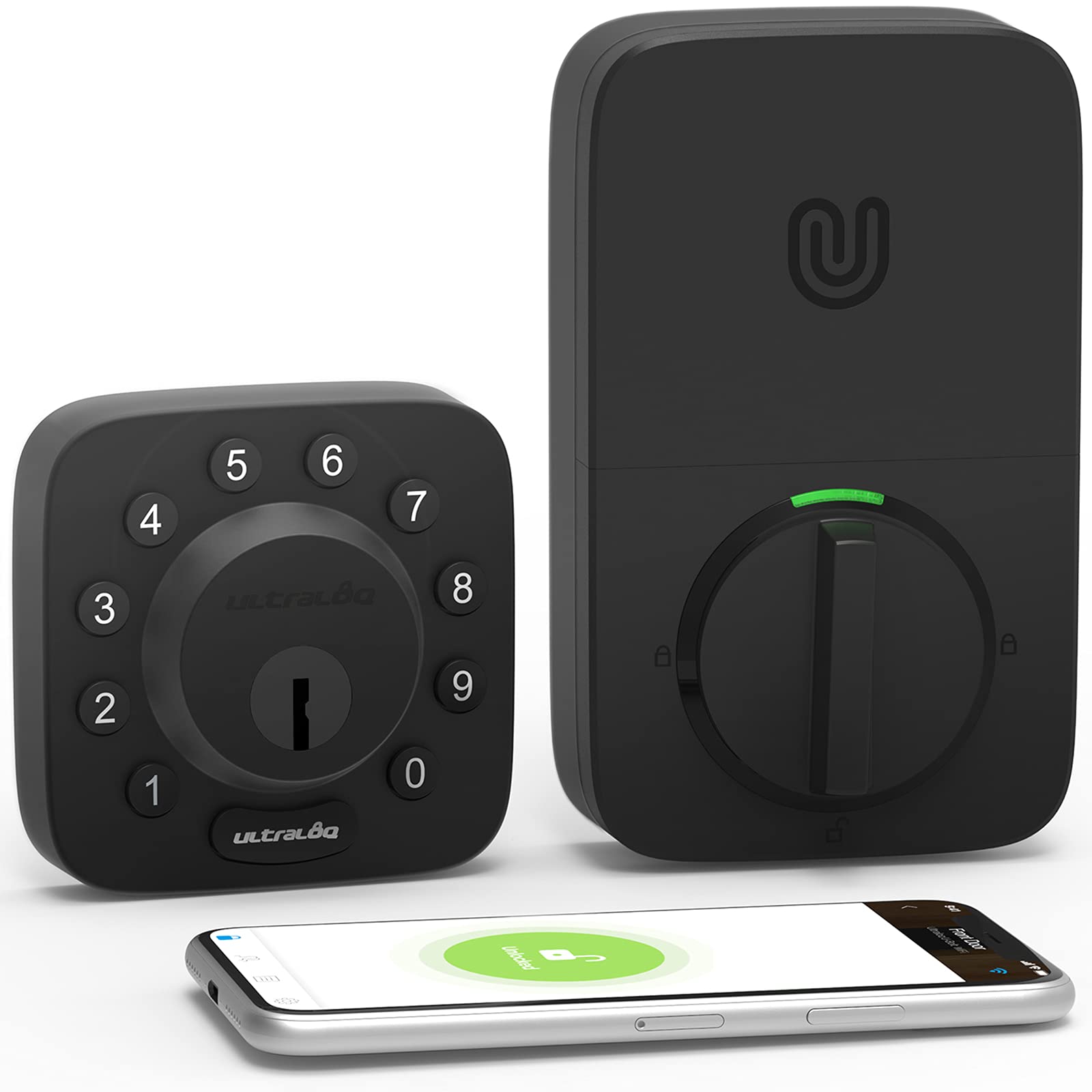 Ultraloq U-Bolt Pro 5-in-1 Smart Lock - Keyless Entry Door Lock with Bluetooth, Keypad & Auto Unlock | ANSI Grade 1 Certified Smart Deadbolt for Front Doors | Secure Smartphone Access for Homes & Apartments