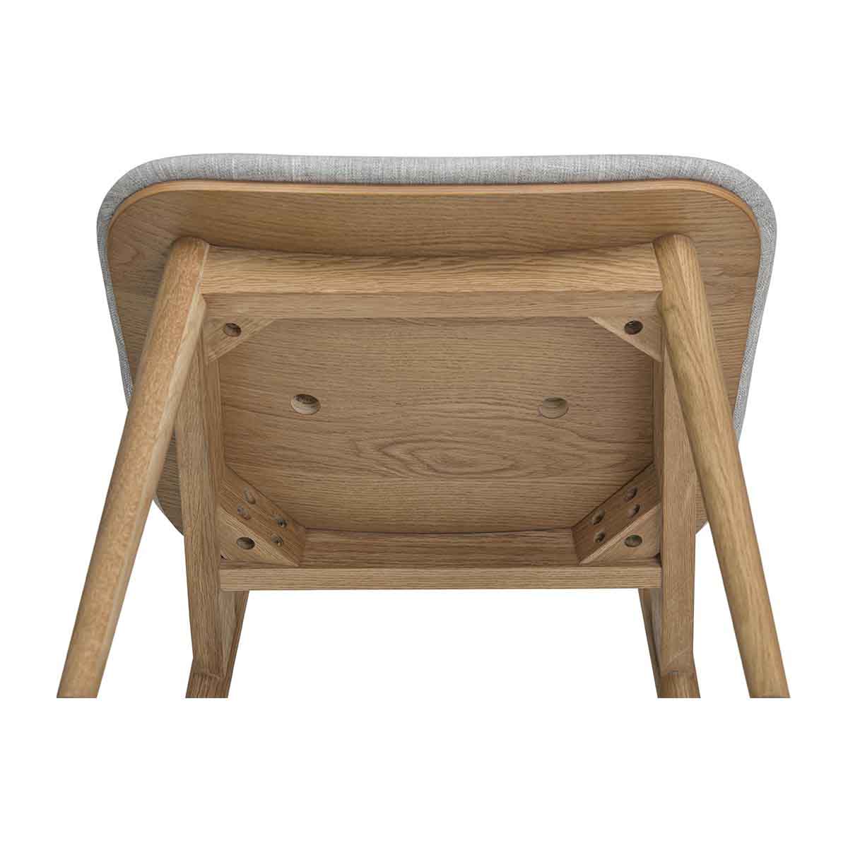 Lando Fabric Dining Chair - Solid Oak Wood Frame, Comfortable Upholstered Seat - Perfect for Kitchen, Dining Room, and Home Office Use