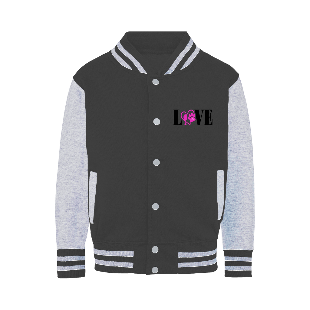Love Paw Varsity Jacket for Women - Stylish Embroidered Letterman Jacket | Perfect for Casual Outfits, Date Nights & Dog Lovers Fashion