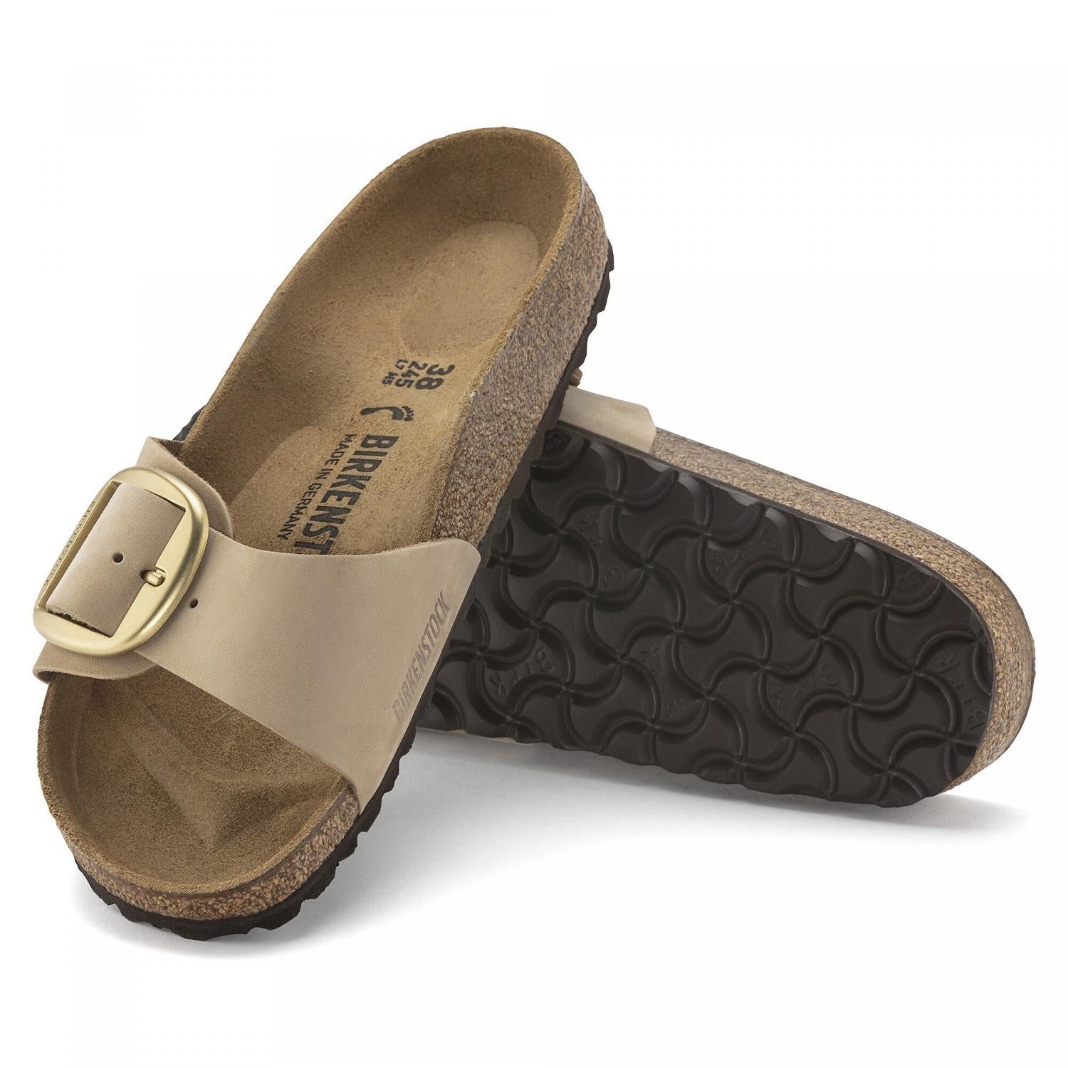 Madrid Big Buckle Sandals for Women - Comfortable Summer Slide Sandals with Adjustable Buckle | Perfect for Beach, Vacation & Casual Outfits