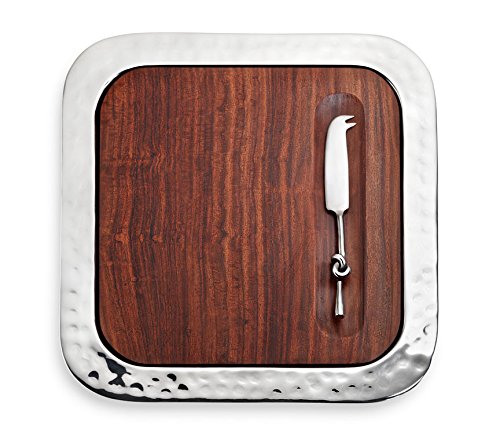 Sierra Wooden Serving Tray with Cheese Knife Set - Perfect for Wine & Cheese Parties, Charcuterie Boards, and Elegant Home Entertaining