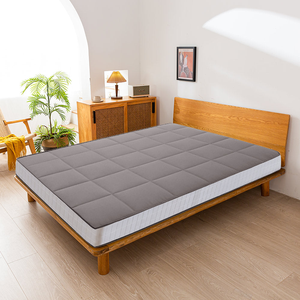 MAXYOYO 6-Inch Extra Thick Square Floor Futon Mattress - Memory Foam Topper Mattress Pad for Guest Bed, Dark Grey - Perfect for Small Spaces, Dorm Rooms & Apartment Living
