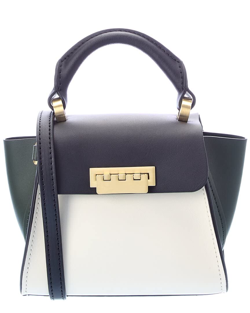 Zac Posen Eartha Mini Top Handle Leather Crossbody Bag for Women - Multicolor Shoulder Purse for Work, Travel & Evening Events