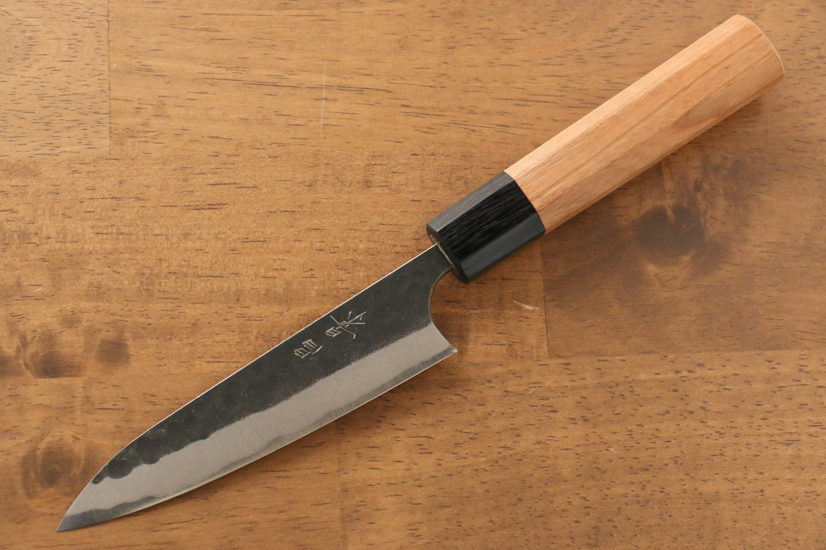 Masakage Koishi Blue Super Steel Petty Knife 120mm - Japanese Utility Knife with American Cherry Wood Handle for Slicing, Peeling & Precision Kitchen Tasks