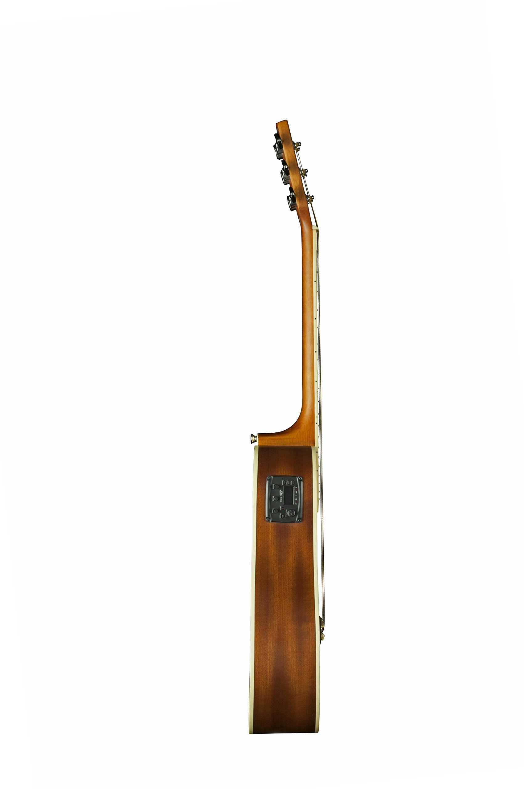 TRI Series Mini Dreadnought Acoustic-Electric Guitar - Honey Burst Finish | Perfect for Travel, Camping & Beginner Guitar Players | High-Quality Sound & Portable Design