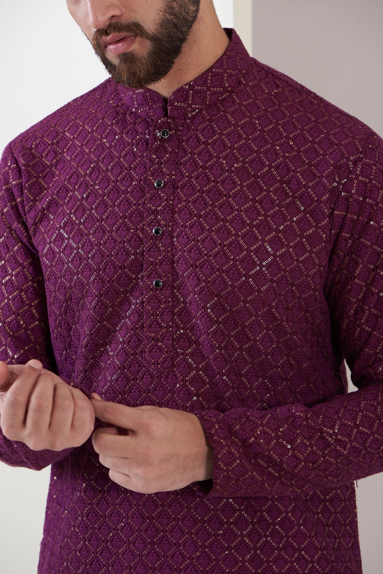 Elegant Maroon Sequence Kurta for Women - Stylish Indian Ethnic Wear for Festivals, Weddings & Special Occasions