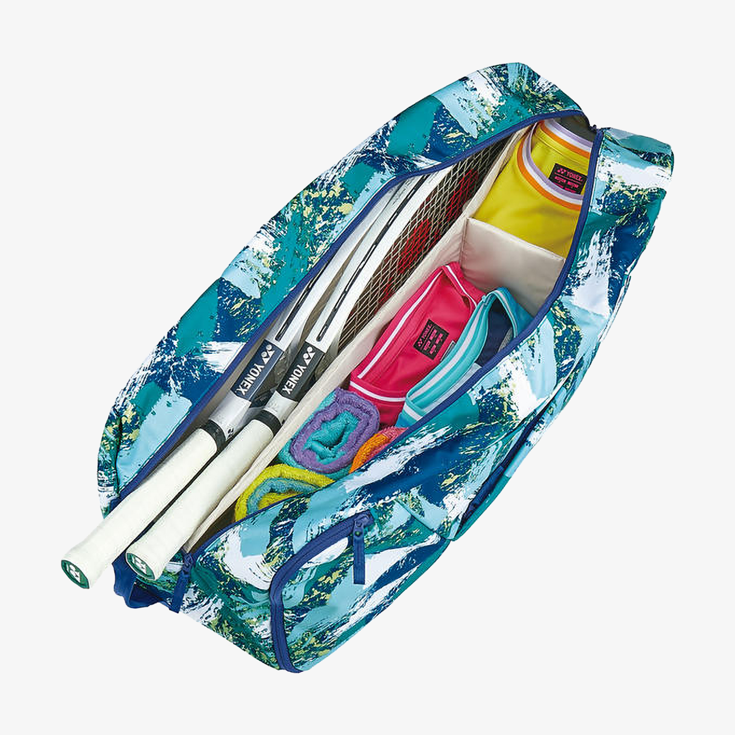 Yonex Badminton Racket & Tennis Racket Combo Set with 2-Piece Carry Bag BAG2362 (Peacock Green) - Perfect for Court Sports & Training Sessions