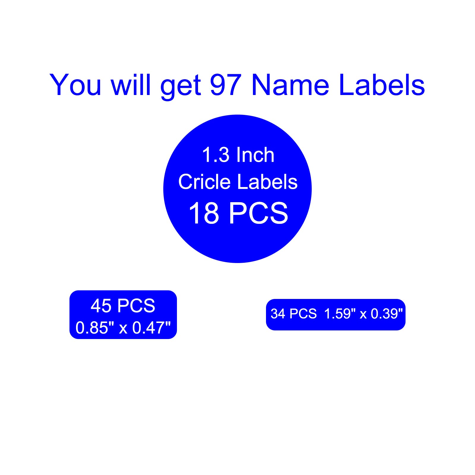 97 Personalized Name Labels - Custom Waterproof Name Stickers for Bottles, Clothes & School Supplies | Durable Labels for Daycare, Camping & Organization