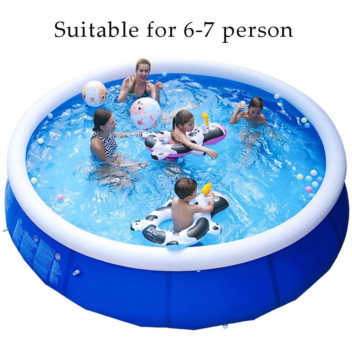 **Inflatable Swimming Pool for Kids & Adults - Round Quick Setup Family Paddling Pool, Safe Summer Water Play for Backyard, Parties, and Outdoor Fun**