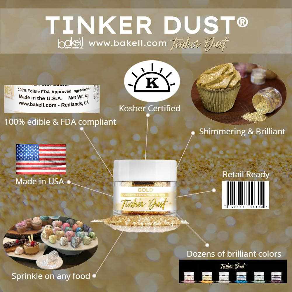 Creamsicle Orange Tinker Dust® Glitter - 45g Shaker Bottle | Premium Cosmetic Glitter for DIY Crafts, Nail Art, Body Makeup & Festival Accessories