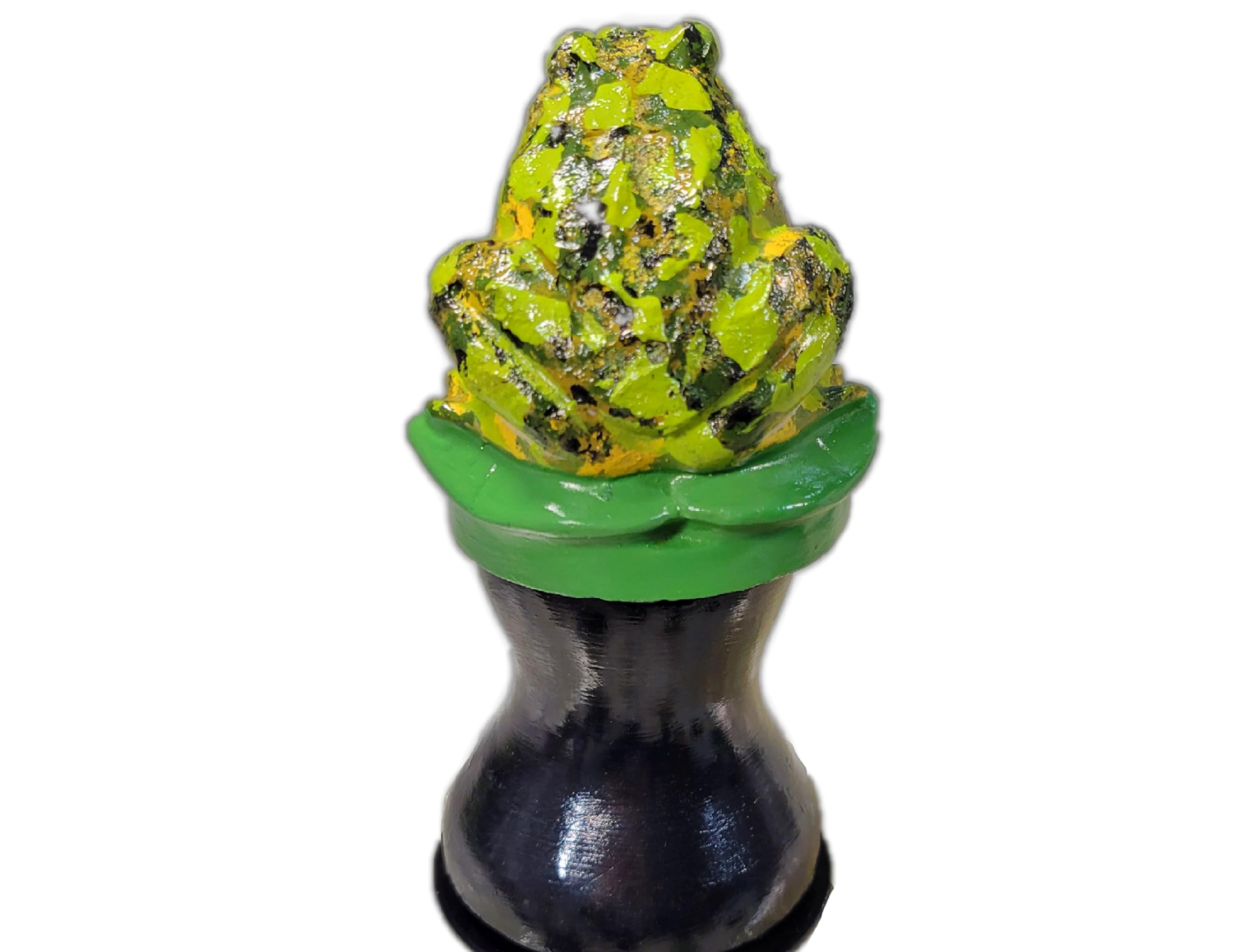 Heavy Duty Decorative Steel Rolling Hose Guide - Hand Painted in USA, Frog Forest Green - Perfect for Garden, Yard & Outdoor Watering Systems