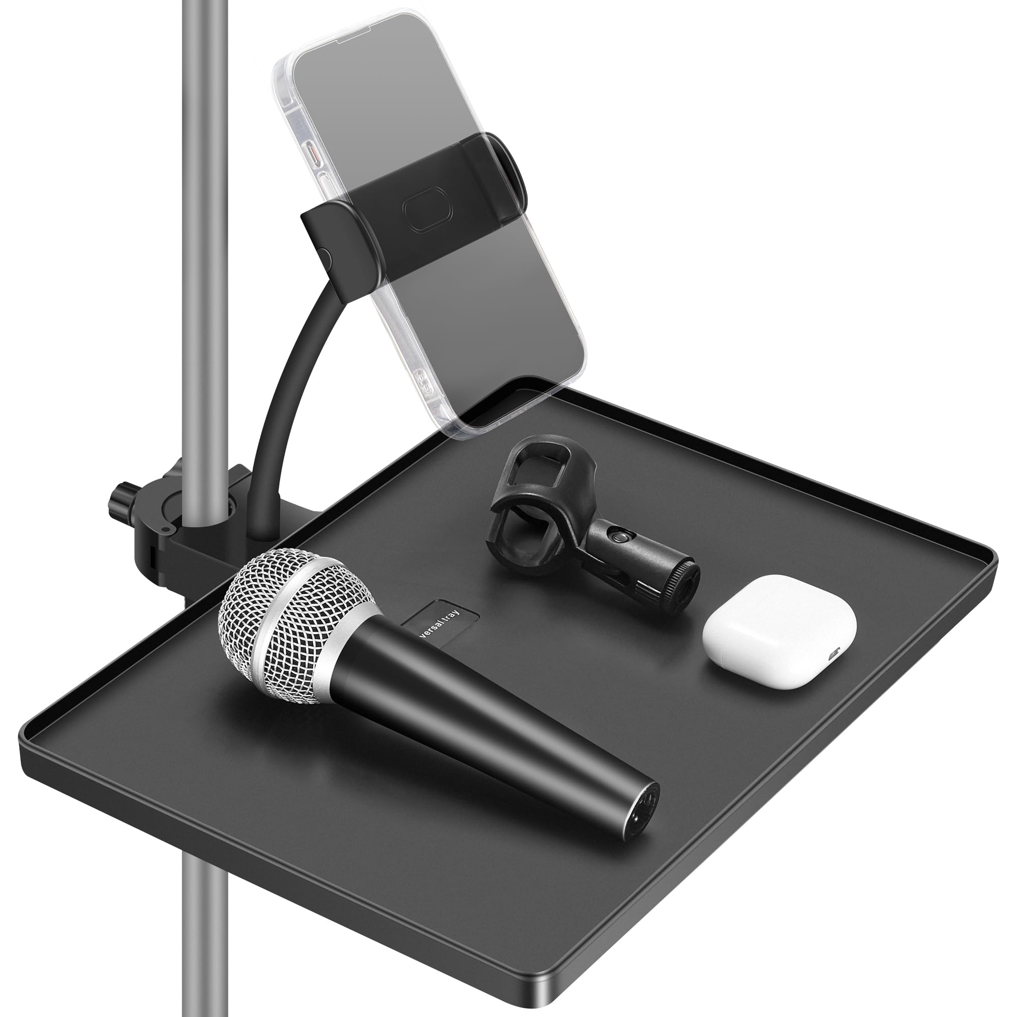InnoGear Adjustable Microphone Stand Tray with Phone Holder - 10.6