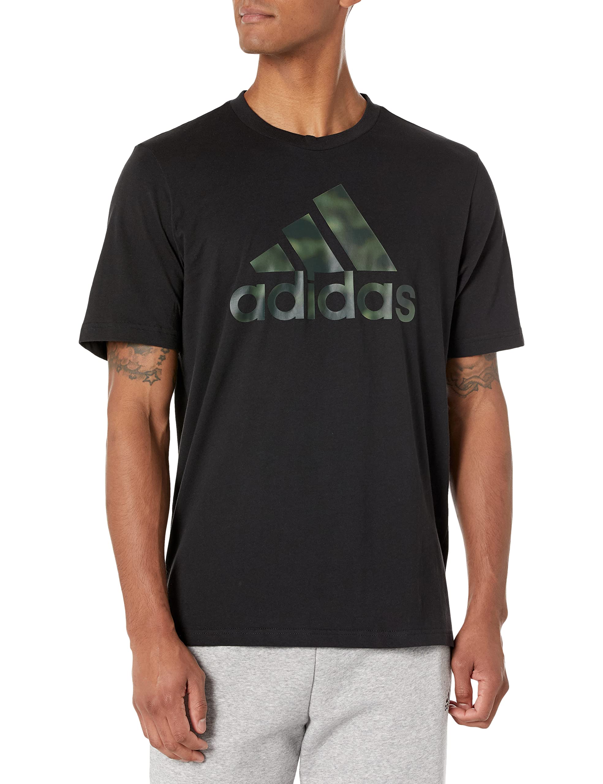 adidas Men's Essentials Camouflage Print T-Shirt - Comfortable Casual Wear for Gym, Street Style & Everyday Outfits