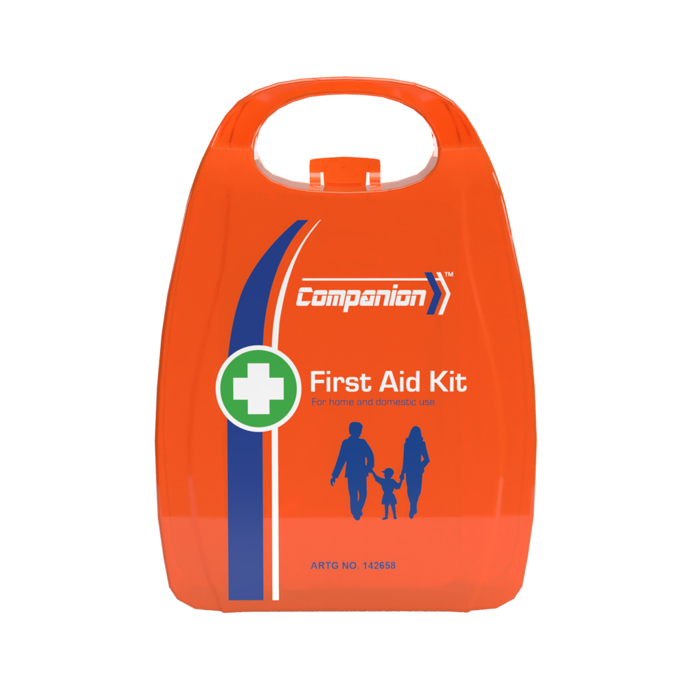 COMPANION 1 Series Compact Plastic First Aid Kit - 14 x 10 x 3cm - Perfect for Home, Office, Travel & Emergency Preparedness