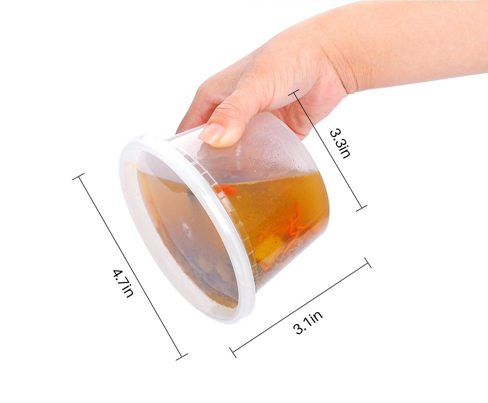 16 oz (25 Sets) Airtight Plastic Food Storage Containers with Lids - BPA Free, Microwave, Freezer & Dishwasher Safe | Heavy Duty Meal Prep Containers | Leakproof & Recyclable | Perfect for Leftovers, Lunch Boxes & Bulk Food Storage