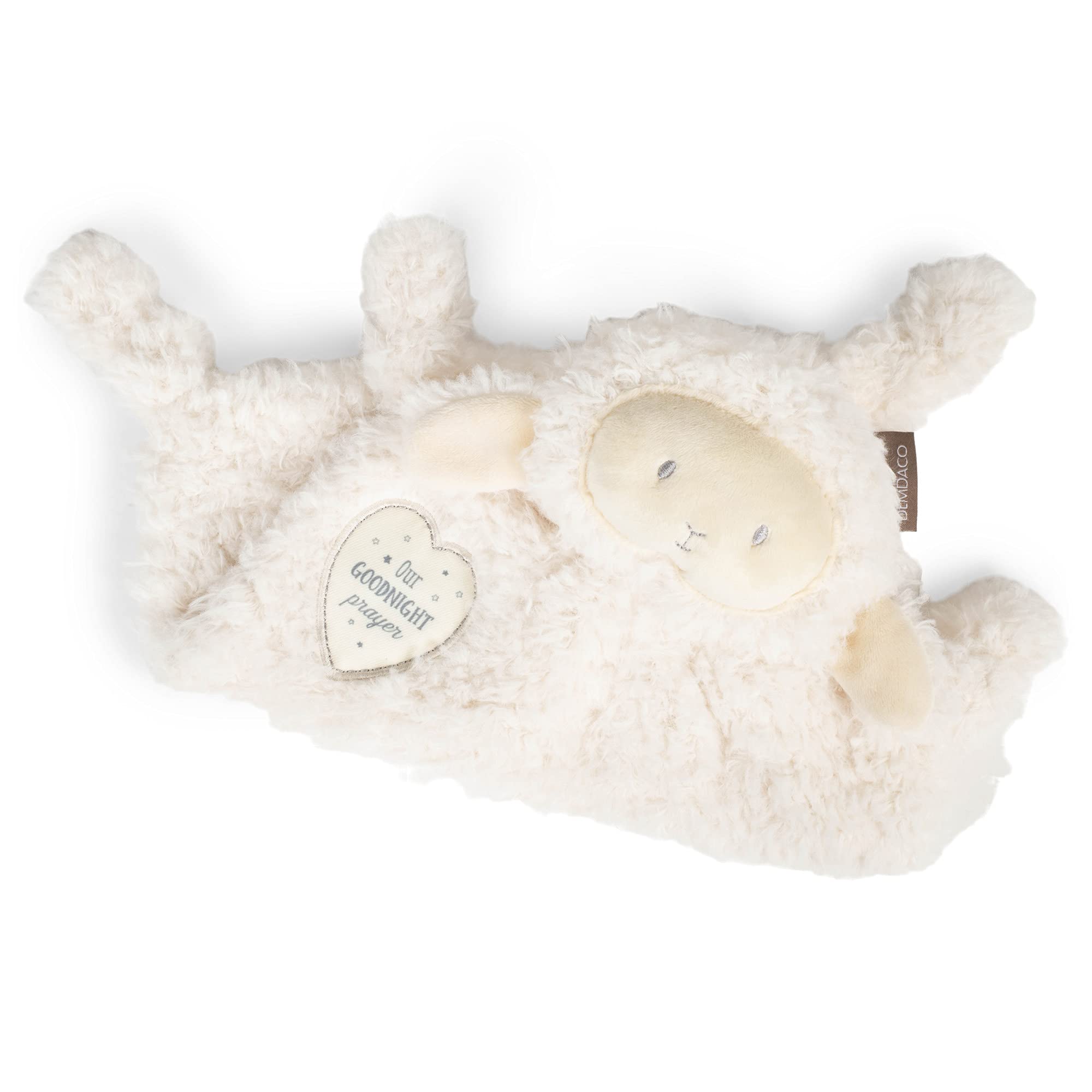 DEMDACO Soft Plush Lamb Stuffed Animal with Prayer Blanket - Cuddly White Fuzzy Toy for Kids, Perfect for Bedtime Comfort, Prayer Time & Nursery Decor