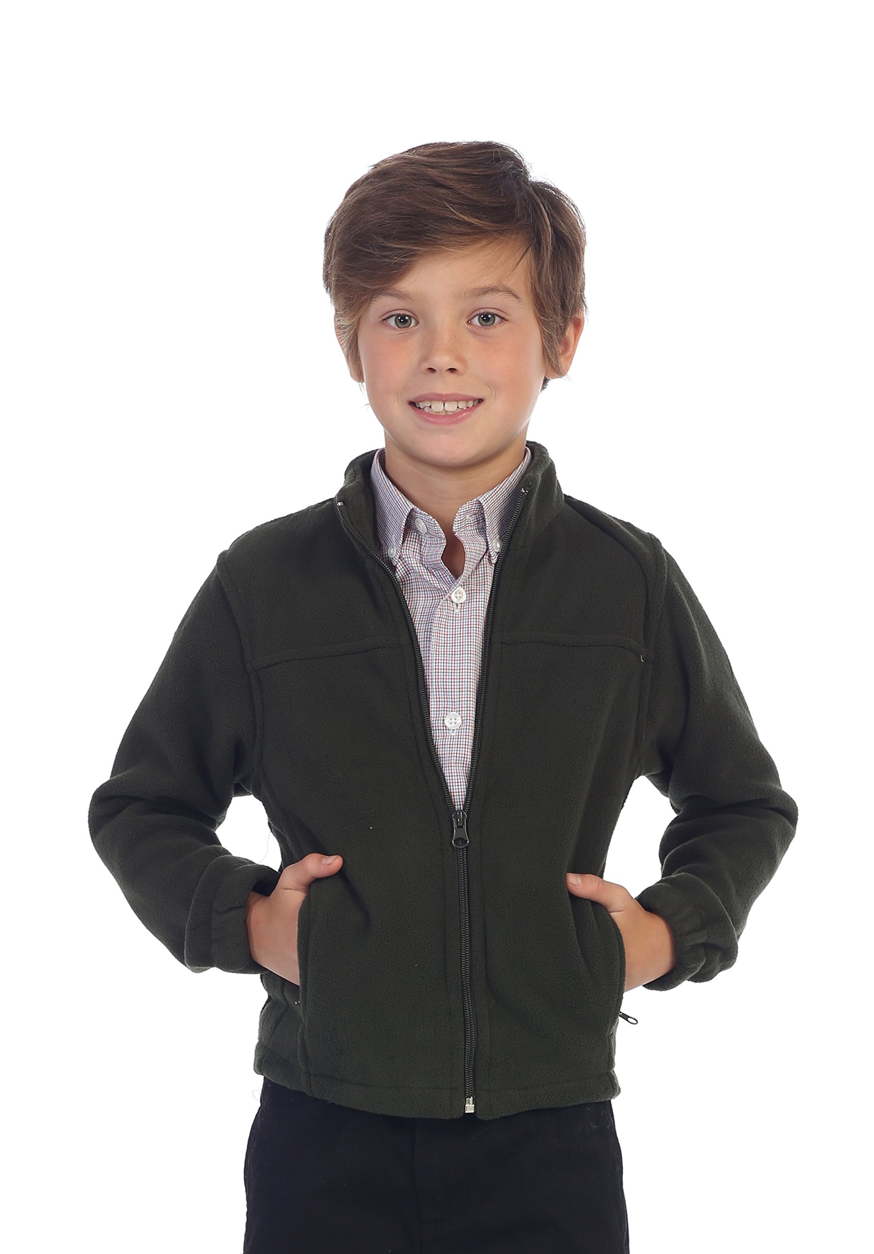 Gioberti Boys Full Zip Polar Fleece Jacket - Warm Winter Coat for Kids, Soft & Comfortable Outerwear - Perfect for School, Outdoor Play & Cold Weather Activities