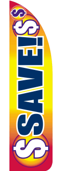 Feather Flag Banner for Sidewalk Advertising - High Visibility Outdoor Promotion (Flag Only) - Perfect for Storefronts, Events, and Sales