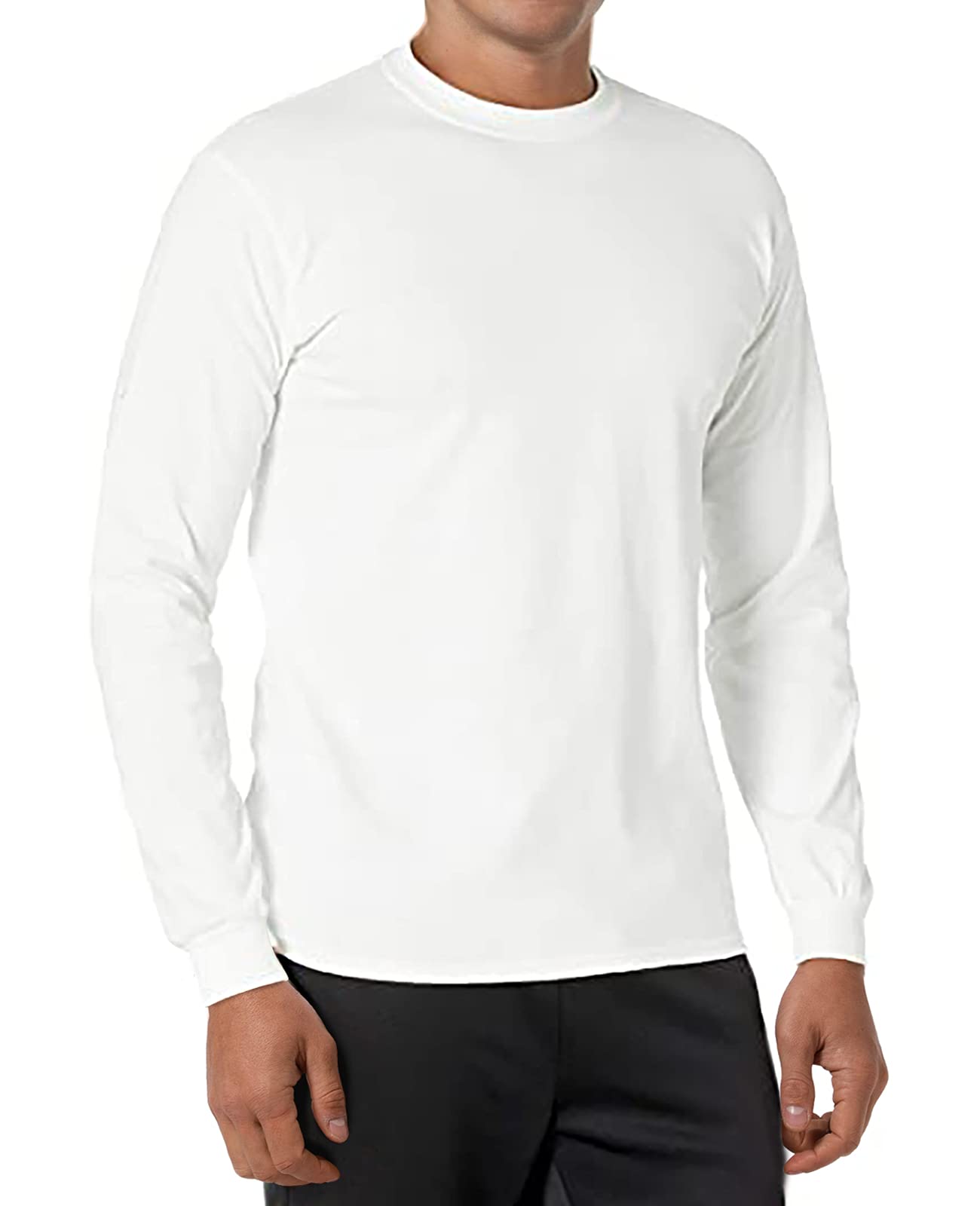 QUALFORT Men's Bamboo T-Shirts - Soft Breathable Crewneck Undershirt for Everyday Comfort | Perfect for Work, Gym & Casual Wear