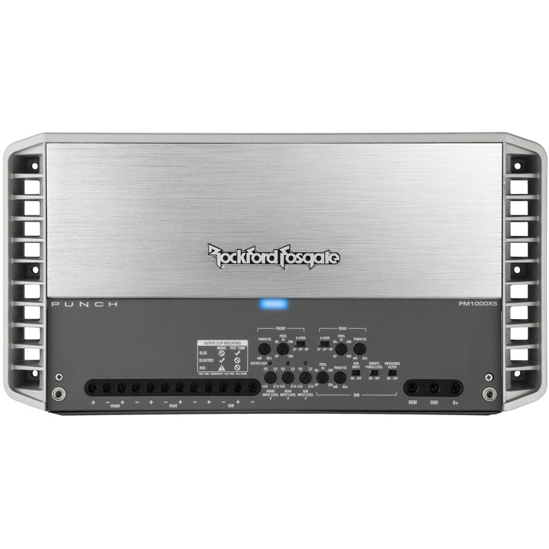 Rockford Fosgate PM1000X5 Marine Amplifier - 1000W 5-Channel Waterproof Boat Audio System for Marine & Car Stereo | Perfect for Boats, Yachts & Outdoor Adventures