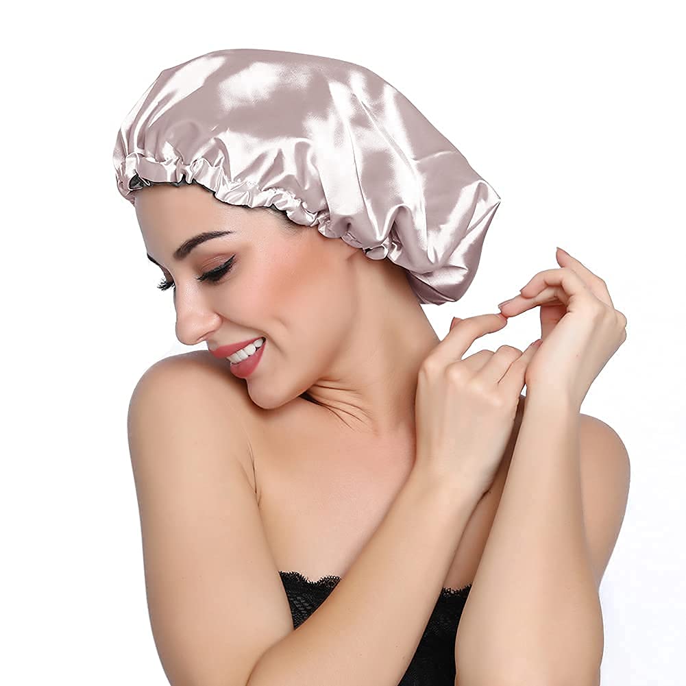ELIHAIR Adjustable Silk Sleep Cap for Women - Reversible Double Layer Satin Bonnet for Night Sleeping, Hair Protection & Styling - Perfect for Curly, Natural, and Afro Hair Care at Home or Travel