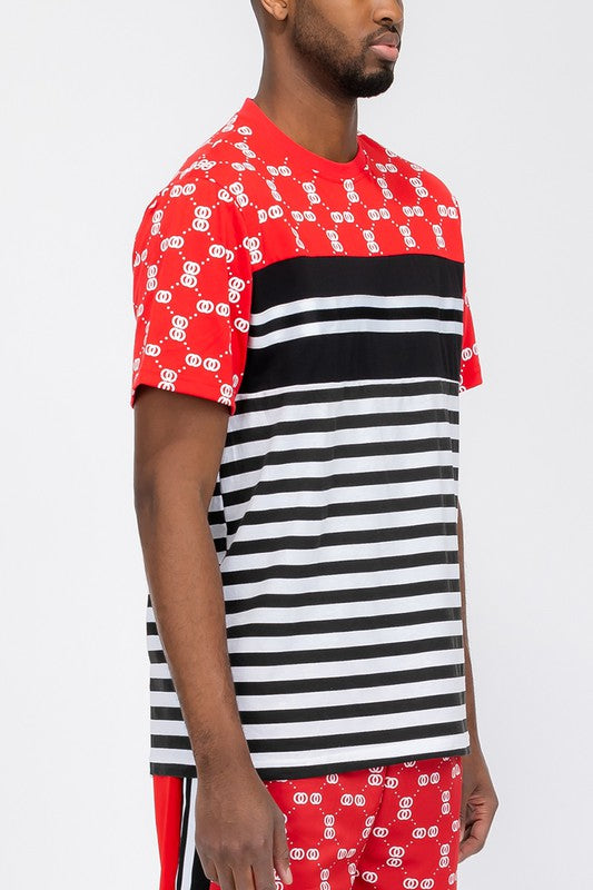 Chain Link Print Short Sleeve T-Shirt for Men & Women - Trendy Graphic Tee for Casual Wear, Street Style, and Summer Outfits
