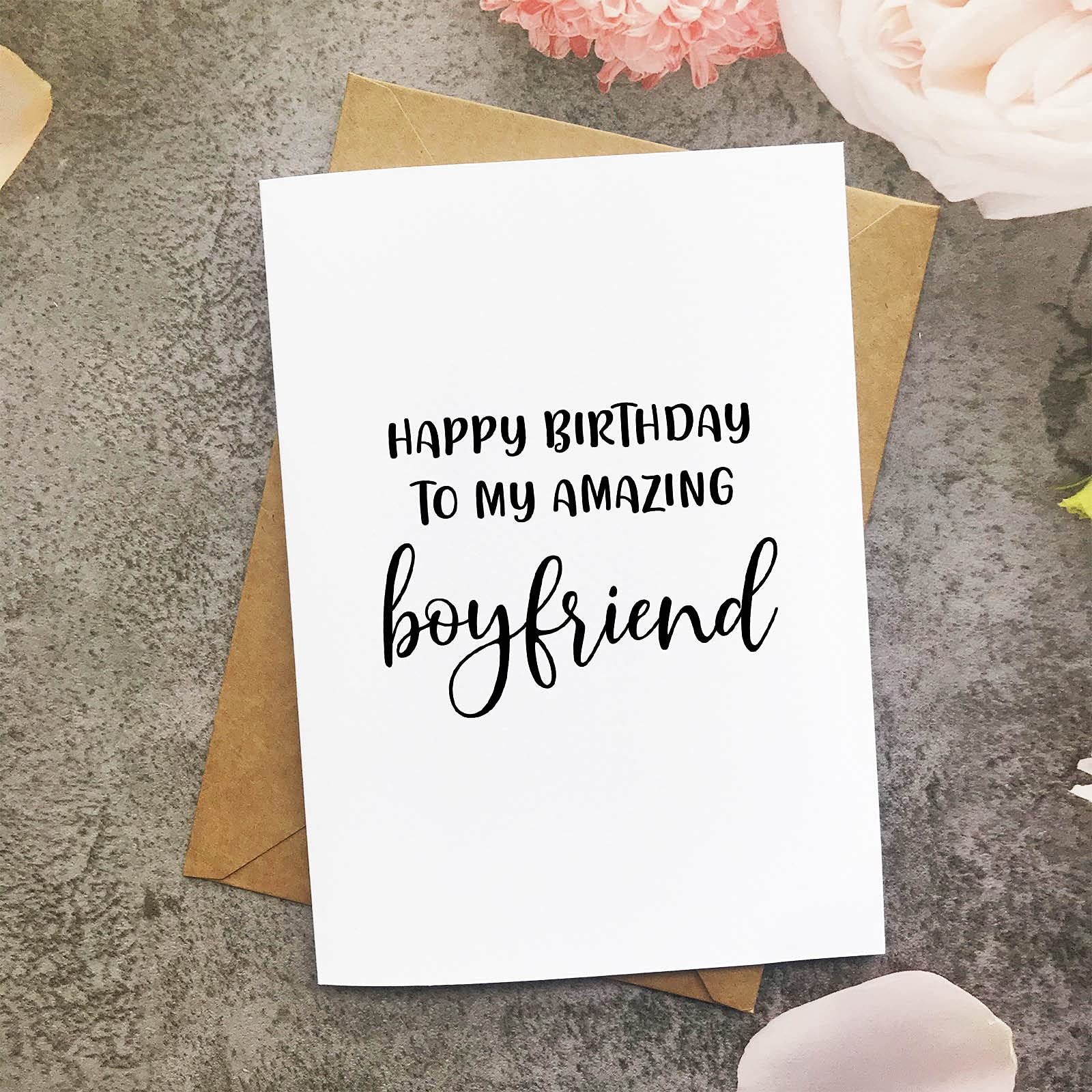 Romantic Birthday Card for Boyfriend - Thoughtful Birthday Gift from Girlfriend - Cute Love Greeting Card for Him - Perfect for Anniversary, Valentine's Day & Special Occasions