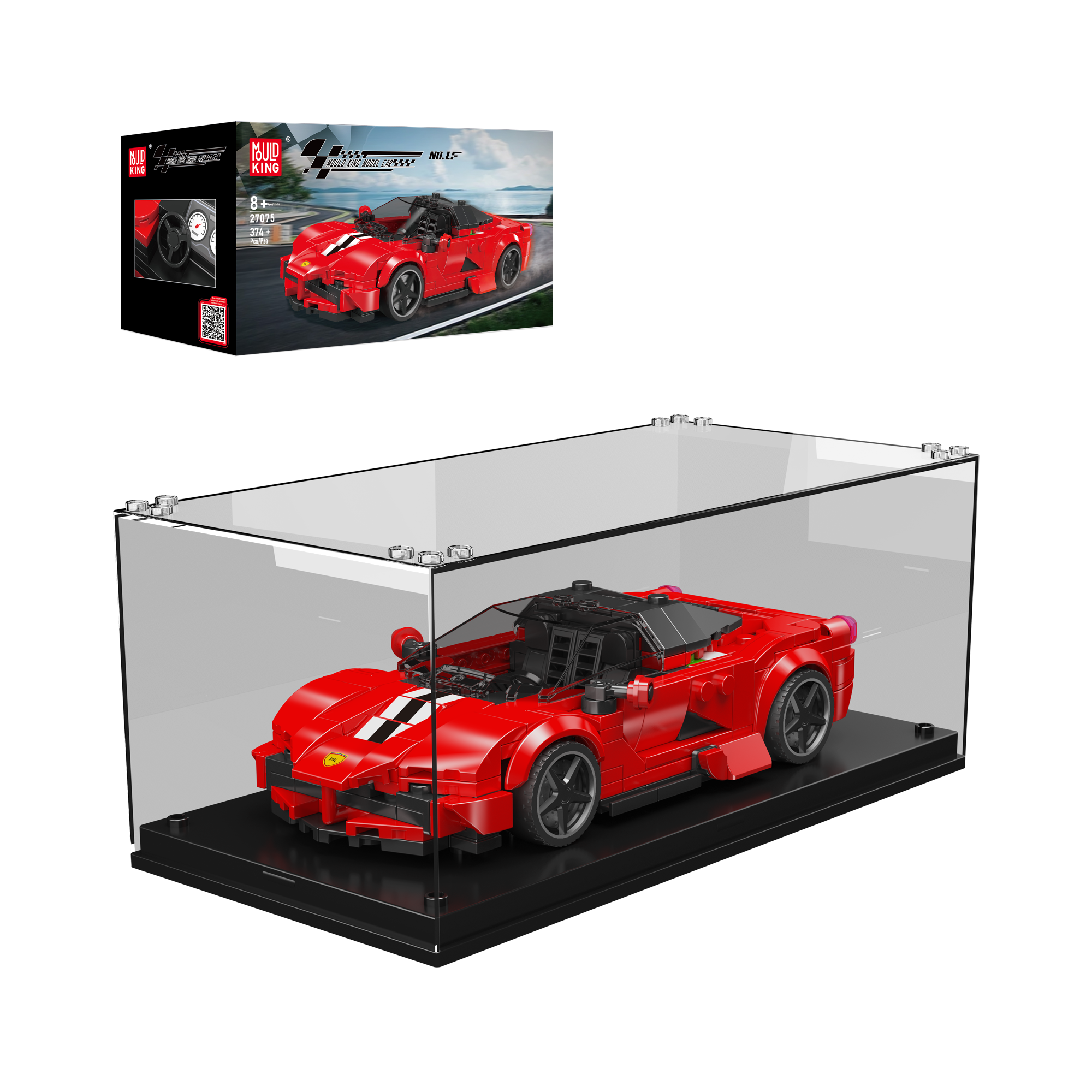 Mould King 27075 Ferrari LaFerrari Car Model Building Kit - 374 Pcs DIY Supercar Toy for Adults & Kids | Perfect for Collectors, Gifts, and STEM Learning