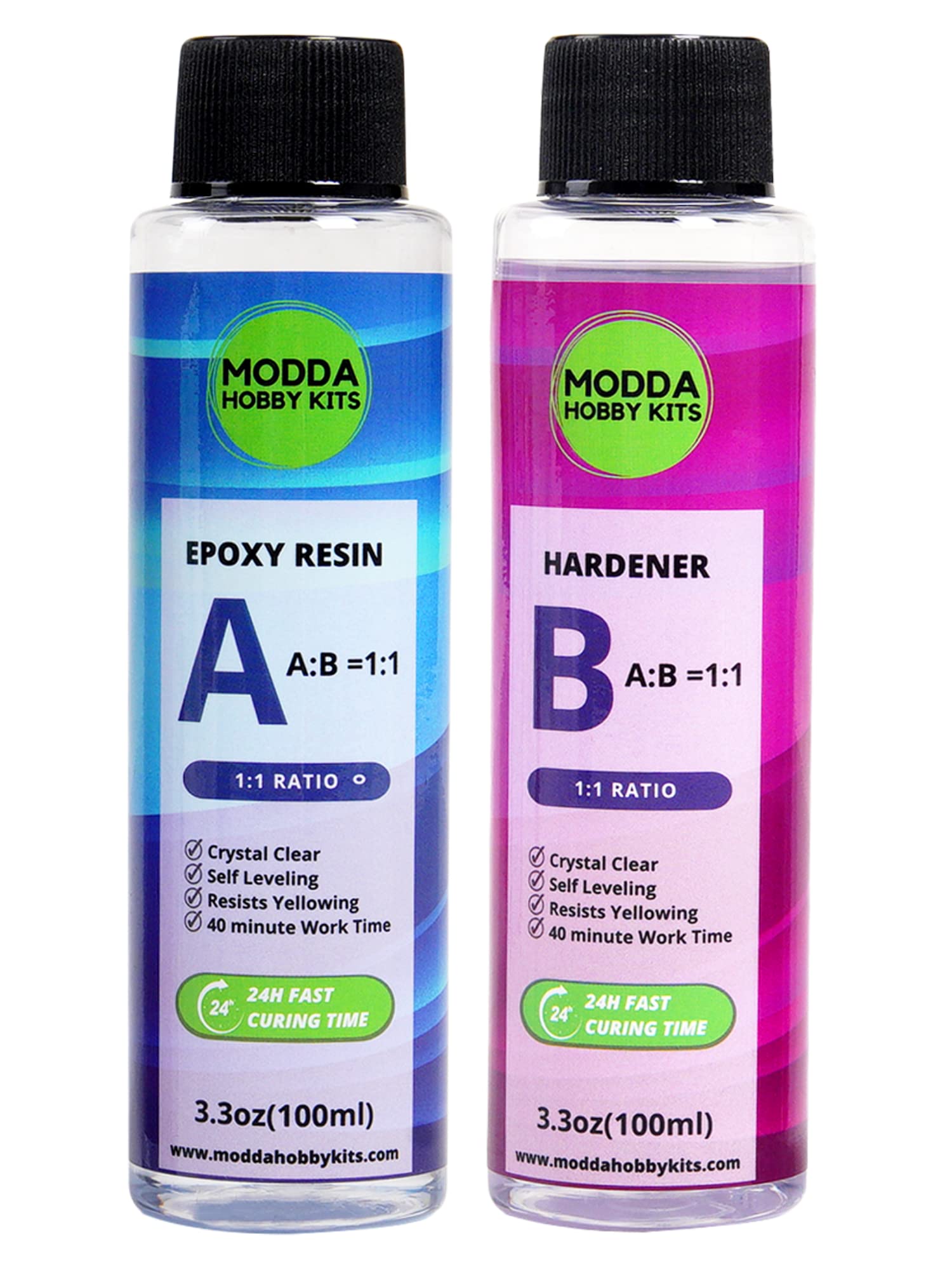 Premium Epoxy Resin Kit for Jewelry Making - Crystal Clear, Self-Leveling, UV & Yellowing Resistant, Bubble-Free - Perfect for DIY Crafts, Resin Casting, Coating, and Art Projects - Easy 1:1 Mix Ratio with Hardener (16oz) - Ideal for Pendants, Earrings, Bracelets & Home Decor