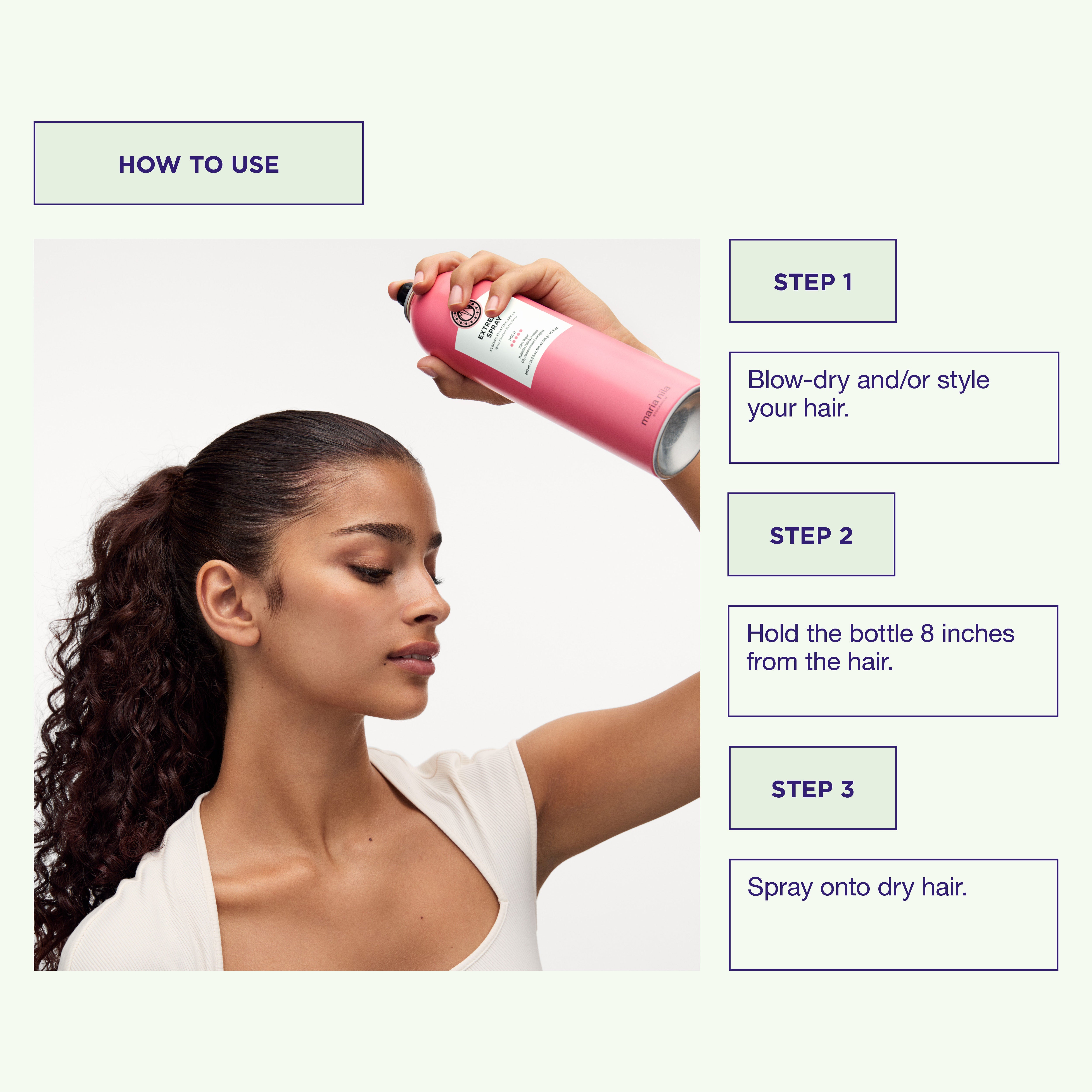 Maria Nila Extreme Spray - Heat Protectant & Shine Spray for Damaged Hair - Perfect for Styling, Blowouts & Daily Use
