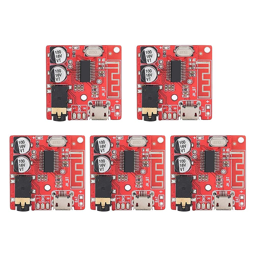 Gathukila 5PCS DIY Bluetooth 5.0 Receiver Board - Lossless Audio Decoder Module for Wireless Stereo Music & Speaker Amplifier - Perfect for Home Audio Systems, DIY Projects, and Car Stereo Upgrades