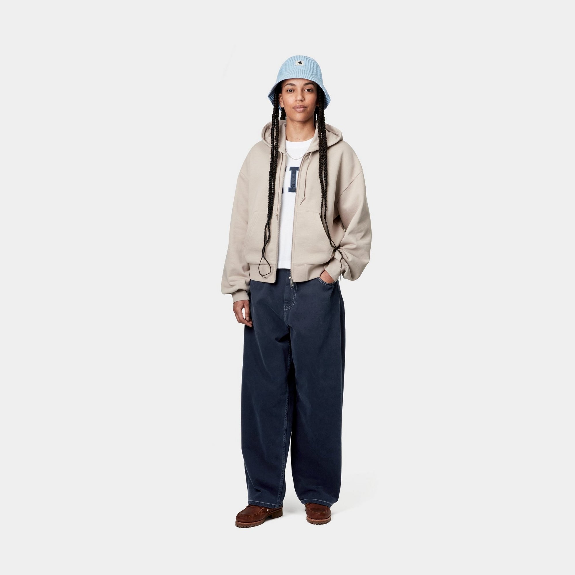 Women's Brandon Twill Pants in Ink (Stone Dyed) - Comfortable & Stylish Casual Trousers for Work, Travel & Everyday Wear