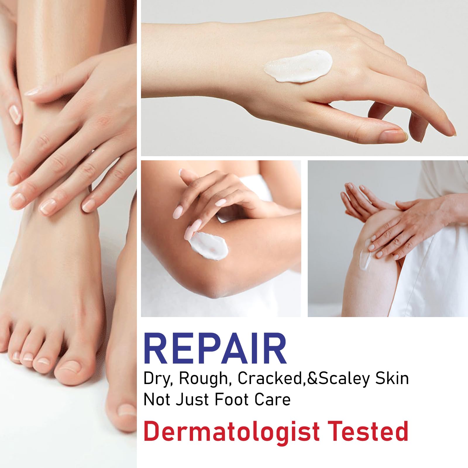 40% Urea Cream for Dry Cracked Hands & Feet - Maximum Strength Moisturizing Lotion (3 Oz Tube) - Ideal for Cracked Heels, Rough Skin & Severe Dryness Relief