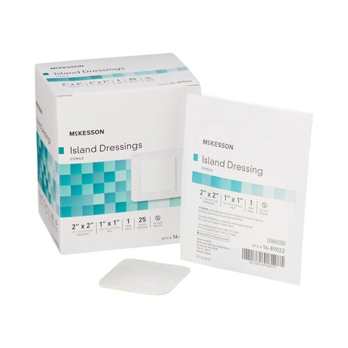McKesson Island Dressing - Sterile Wound Care Pads for First Aid, Burns & Surgical Wounds (Various Sizes) - Ideal for Home, Hospital & Emergency Kits